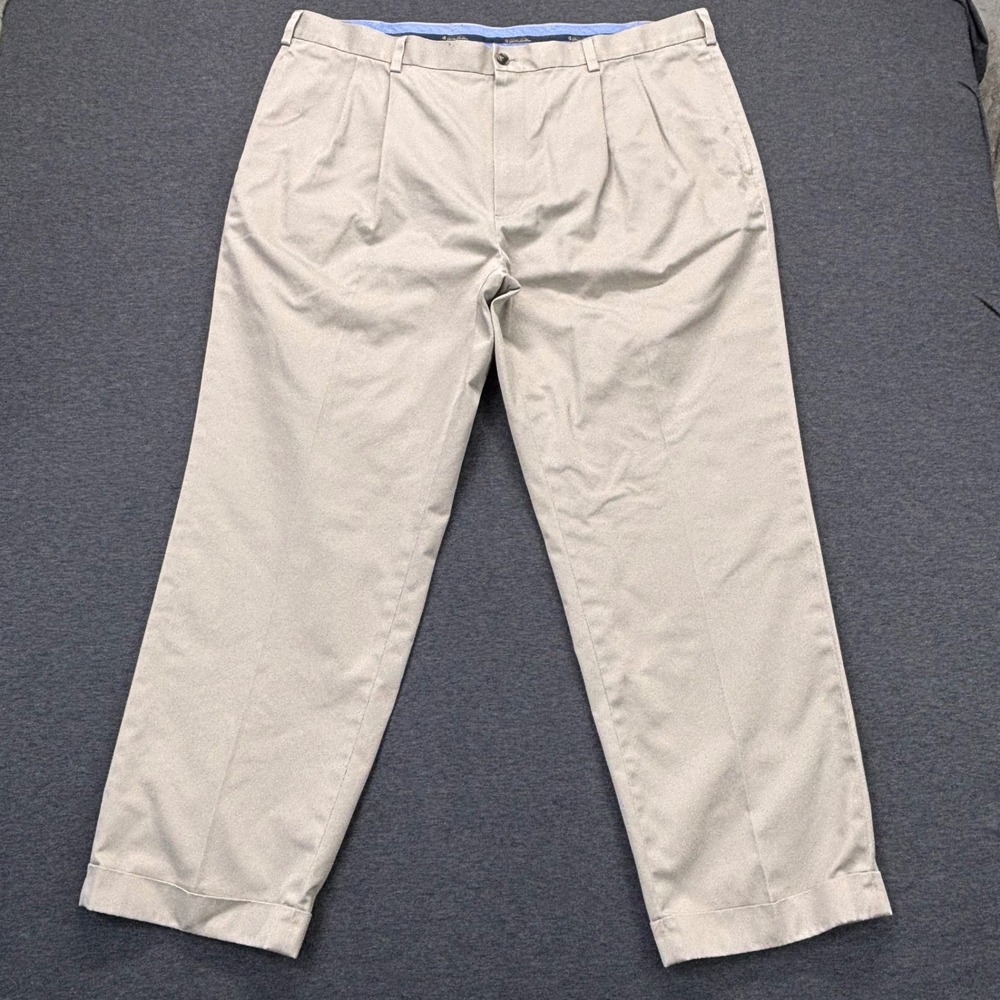 Brooks Brothers Chino Pants Mens W42 L30 Lightweight Elliot Pleated Khaki Casual